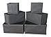 Sodynee Foldable Cloth Storage Box Closet Dresser Drawer Organizer Cube Basket Bins Containers Divider with Drawers for Underwear, Bras, Socks, Ties, Scarves, 6 Pack, Black