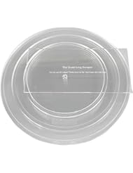 CakeSafe 1/4 Inch Round Basic Essential Kit â€” 2 Each of Round Disk 6-1/4 Inch, 8-1/4 Inch and 10-1/4 Inch with 1/4 Inch Border (1/8 Inch x 2) and Center Hole, Plus 8 Inch Quad Icing Scraper