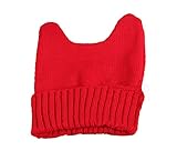 Suona Women's Snow Beanie Hat Red