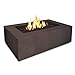T9650LP Rectangle Propane Fire Table, Kodiak Brown