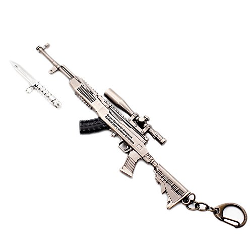 N.egret PUBG SKS Sniper Rifle Jewelry Keychain Gaming Gift Ring for Teammate Best Friend (SKS)