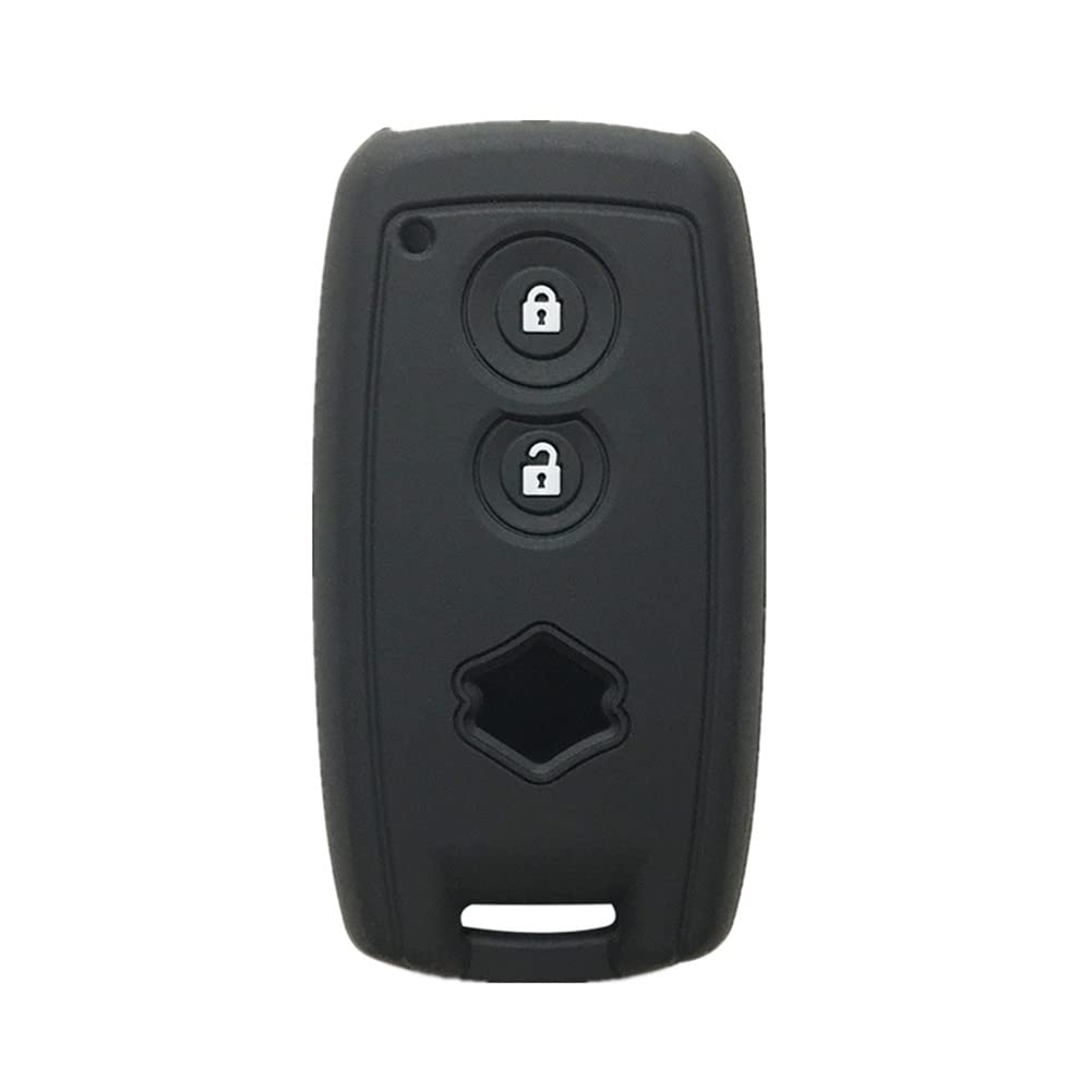 Happyit Silicone Car Key Cover Cases for Suzuki SX4 Swift Grand Vitara Scorss XL-7 3 Buttons Keyless Remote Control Accessories (Black)