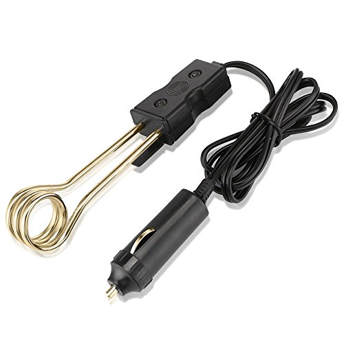 5" Water Heater 12V Electric Immersion Element - 120 Watts Portable Travel Heater Water for Coffee, Tea, Soup - Thumbnail 3