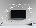 Alrens_DIY(TM) 48pcs Stars DIY Patterns Mirror Surface Crystal Wall Stickers Acrylic 3D Home Decal Living Room Murals Wall Paper Decor adesivo de parede