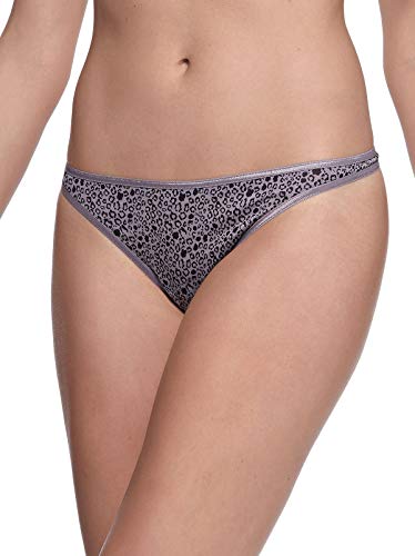 Felina Women's Smooth Thong 3 Pack, Black, Large