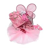 Toiijoy Girls Princess Dress up Set 15Pcs Fairy Princess Role Play Costume Set Carry Bag Toddler Kids Ages 3-6yrs