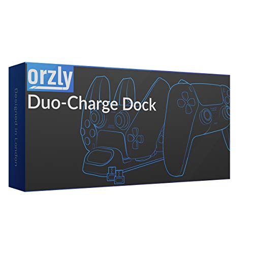 Orzly PS5 Dual Controller Charging Station PlayStation 5 DualSense, White  with LED | Kooqie
