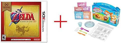 Nintendo Selects - Legend of Zelda: Ocarina of Time 3D for Nintendo 3DS AND Yummy Nummies Make-a-Meal Fun Set - Best Ever Burger Maker - Bundle