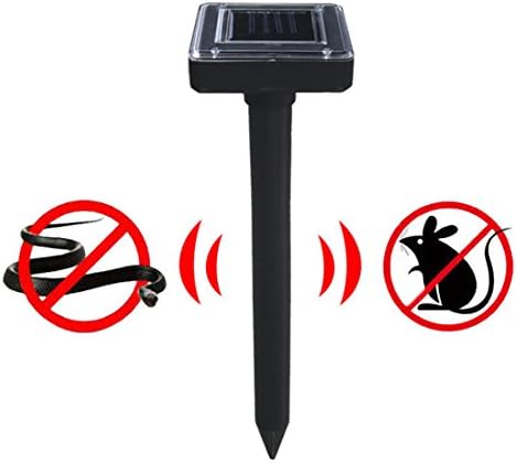 Ultrasonic Electronic Driving Device for Expelling Pest Mouse Mice Snake Insects Waterproof Repellent Expelling Device for Hotel Garden Farm In the Open Air Outdoor Solar Energy Black