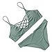 RUUHEE Cut Out Vintage Pin up 2 Piece Bikini Swimsuit For Women (FBA Optional)