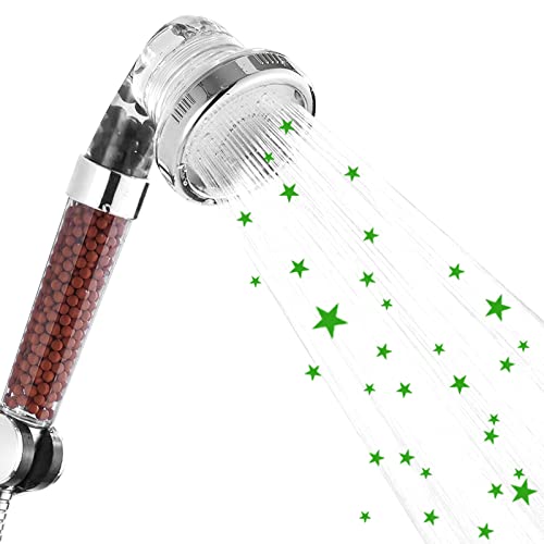 Duvein Shower Head, 3 Mode Function Spray, Filter Filtration High