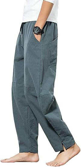 Amazon カイヤス サルエルパンツ メンズ ズボン ゆったり M 5xl 九分丈 オールシーズン対応 リネン イージーパンツ ワイドパンツ ロングパンツ 通販