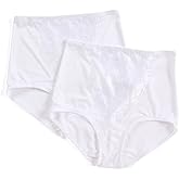 Bali Women’s Shapewear Double Support Light Control Brief with Lace Fajas 2-Pack DFX372