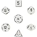 Chessex Polyhedral 7-Die Opaque Dice Set - White with Black