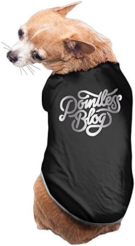 Black Pointlessblog Logo Platinum Style Pet Dog T-shirt Coat Costumes