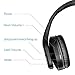 Bluetooth Headphones,Foldable Wireless Headphones Over Ear with Hi-Fi Sound Mic Deep Bass, 120 Hours Playtime and Soft Memory Protein Earpads for Travel Work TV PC iPhone Android Cellphone-Blackthumb 1