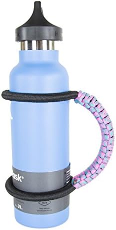 Hydro Flask 21 oz Compatible Paracord Tumbler Handle Yeti /Hydroflask /Ozark /RTIC Rambler USA Handmade Best Quality (Pink turquoise)