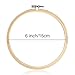 Pllieay 12 Pieces 6 Inch Embroidery Hoops Bamboo Circle Cross Stitch Hoop Rings for DIY Embroidery Crafts