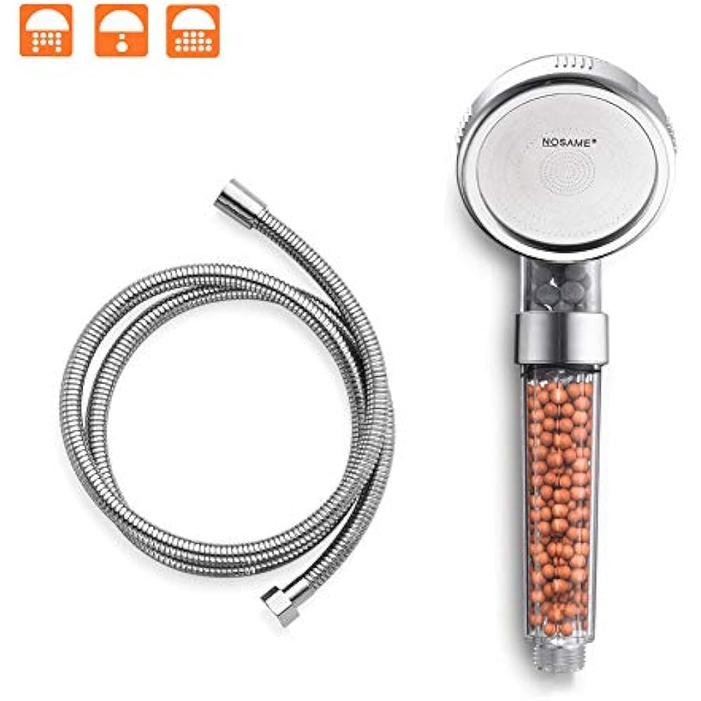 Nosame Shower Head With Hose, Handheld High Pressure Filter Filtration