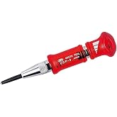KTC Auto Punch - Auto Metal Hole Punch - Red, Silver - High Carbon Steel - Plastic/Rubber Handle - Industrial Modern Style