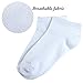 Coobey 15 Pack Kids' Half Cushion Low Cut Athletic Ankle Socks Boys Girls Ankle Socks (2-4 Years, White)