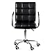 Yaheetech Desk Chairs 360° Swivel Modern PU Leather Midback Adjustable Executive Office Chair, Black
