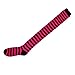 Lisli® Women Girl Striped Over the Knee Thigh High Stockings Long Socks (Red)