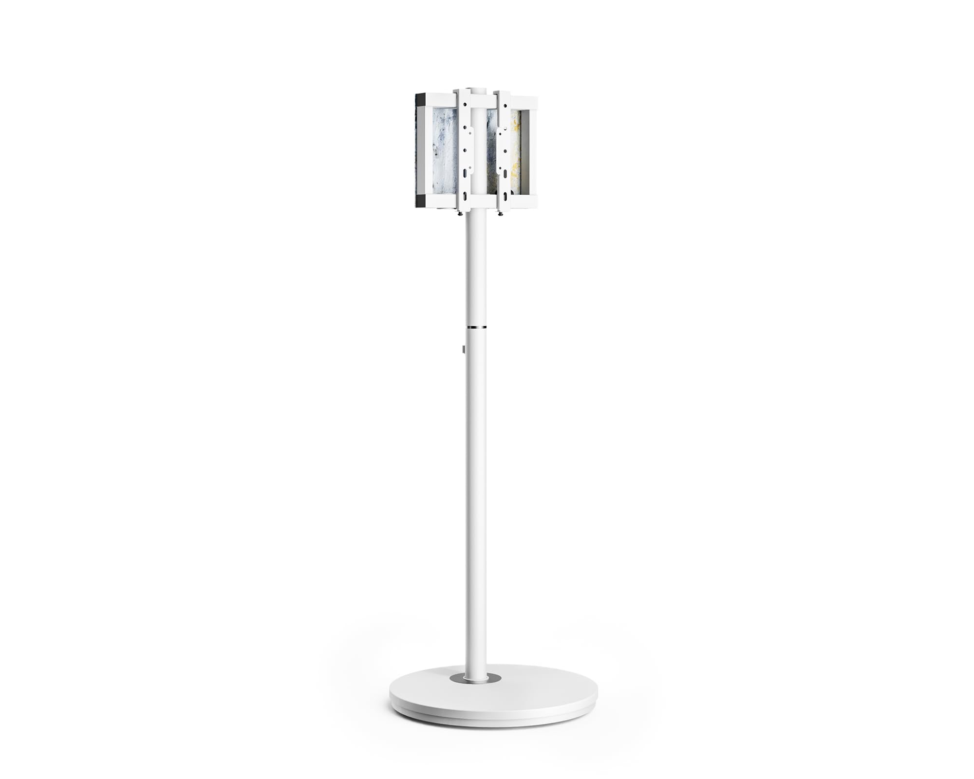 FITUEYES Design Small Rolling TV Cart for 24-48 Inches TV, Minimalist Modern TV Floor Stand on Wheels Fits Max VESA 200x200mm, V2 Portable Smart TV Cart, White, Master Series