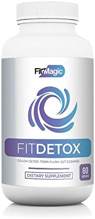 FITDETOX by FitMagic™: Colon Detox, Toxin Flush, &amp; Gut Cleanse Formula - Vegetarian, Dairy &amp; Gluten Free - Made in USA (30-Day Supply)