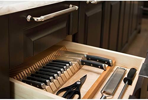 Rev A Shelf Double Knife Block Drawer Insert Wood Natural Amazon