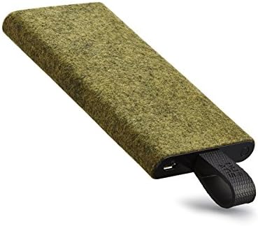 NuAns TAGPLATE - 6000mAh Mobile Battery with Lightning Cable (Built-in, Tangle Free) - Khaki - MFI - Portable Battery w/Lightning - Good design Award '15 winner - Japanese Brand - Ideal for Gift