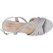 Sol Mia Wedding Shoes Comfortable Low Heel Dress Glitter Bridesmaid Prom Designer Slingback Sandals, Silver, 7 B(M)