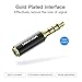 VENTION 2.5mm to 3.5mm Adapter Mono, 3.5mm Male to 2.5mm Female Audio Adapter Gold Plated Connector Stereo Converter for Mic, Smartphones, Headphone, Speakers Support Mic Function (2 Pack)