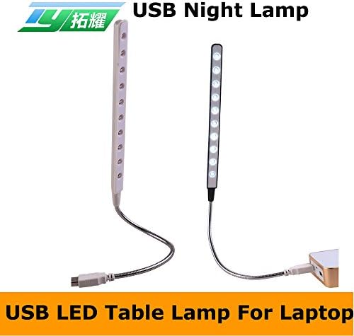 USB Led Table Lamp 10 Leds Black Night Light Portable for Laptop Power Bank Mini Lamp