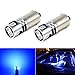 PHINLION BA9S Blue LED Light Bulbs, Super Bright 2835 5-SMD Miniature BA9 1816 1889 1895 64111 H5W H10W LED Replacement for Car Interior Map Dome Reading Instrument Panel Lights, Pack of 2