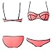 Velvet Intimates Sexy and Bright Adjustable Pushup Triangle Bikini for Women, Teens and Girls :: Premium Quality :: Neoprene Wetsuite Style Top, Bottom and Set Swimwear :: $1 From Every Purchase Is Donated to Breast Cancer Research (S, Orange)