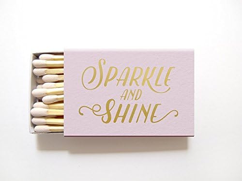 Sparkle and Shine Matchboxes - Foil Personalized Matches - Emma Collection