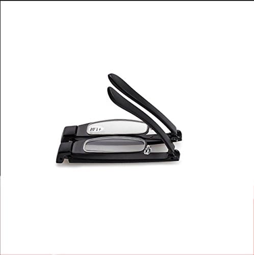 Men Women Thin Compact Lightweight Full Frame Pocket Reading Glasses Eyewear Portable Folding Eyeglasses Readers for Computer Book Menu Magazine Travel w/ Leatherette Pouch (3.50 strength)