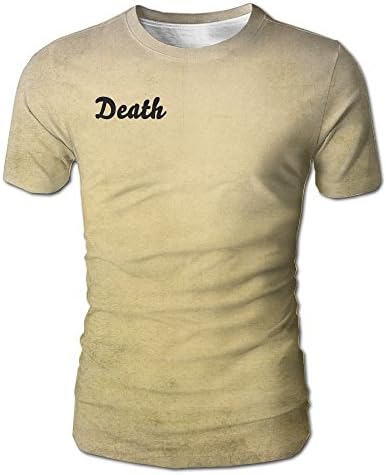 3D Print Death Theme Label Men's Color Quick-Drying Exercise Sport Short Sleeve