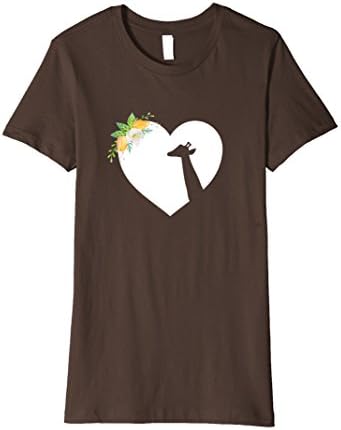 Womens Giraffe Love T Shirt - Crazy Giraffe Lady Tee Small Brown