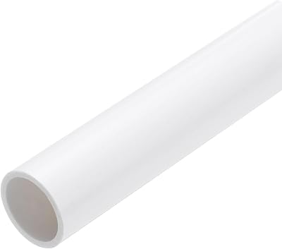 Sourcing Map 1 Inch PVC Rigid Tube 21.4mm ID 25mm OD 9in White High Impact