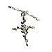Dovewill Rose Flower Branch Pattern Cross Charms Pendants DIY Necklace Bracelet Jewelry Making Craft Findings Pack of 20