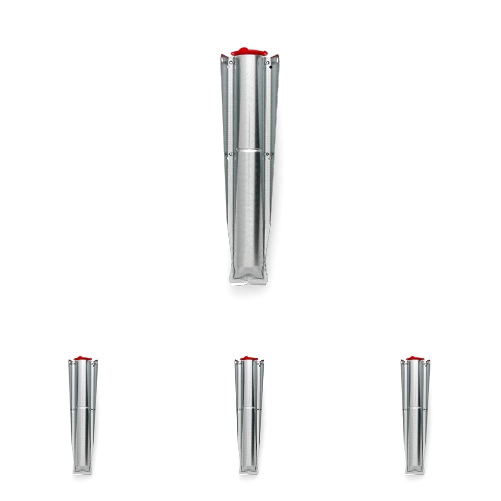 Brabantia - Metal Ground Spike - with Handy Closure Cap - Corrosion Resistant Galvanized Steel - Ready to Go - Top Spinner - Rotary Dryer - Lift-O-Matic - Ø 45 mm (Pack of 4)