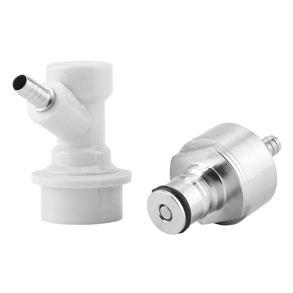 TOPINCN Carbonation Cap 304 Stainless Steel Carbonator With Liquid Ball Lock Disconnect 1/4" Barb Hot Homebrew Soda Water Carbonate Beer Soft Drinks