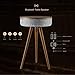 i-star QI Wireless Charging Smart Table - 360° Bluetooth Speaker Louder Surround HD Sound Projection with USB AUX Charging Inputs End Multifunctional Coffee Table Triangle Wooden Night Stand Table