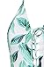 Cupshe Fashion Women's Leaves Printing Lace up Halter One Piece Swimsuit, Green