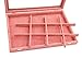 Wuligirl Jewelry Tray Velvet Clear Lid Jewelry Organizer Box Stackable Jewelry Storage Display Tray Holder Showcase (12 Grid)