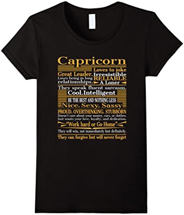 Women's Great Capricorn T-shirt Large Black