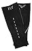 Fly Athletix Leg Compression Sleeve - Men and Women's - Coffee Yarn Fabric, Improves Circulation and Speeds Recovery - Perfect for Running, Cycling, Basketball, Training (Black, Medium)