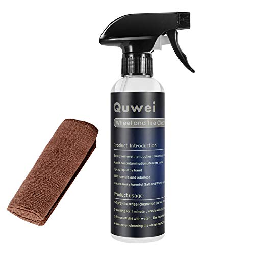 Quwei Wheel and Tire Cleaner - car Wheel Cleaner - Wheel and tire Cleaner kit - Safe decontamination Cleaning Rust Remover Iron Removal Alloy Wheel Cleaner Chrome Aluminum Clear Oxide Ring